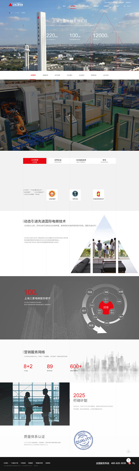 上海三菱电梯网站建设